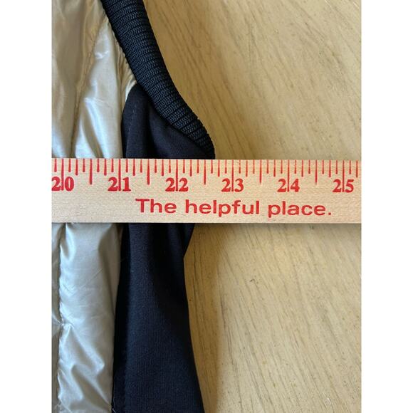 CALVIN KLEIN Women Puffer Vest Jacket Rose Gold Premium Down Asymmetrical Zip 1X - Picture 6 of 9